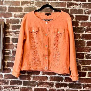 Picadilly Canada Linen Blend Lace Jacket